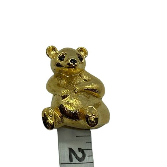 Teddy Bear Jewelry Brooch Pin Vintage Gerry’s Creations Womens Gold Tone C Clasp - Picture 7 of 15